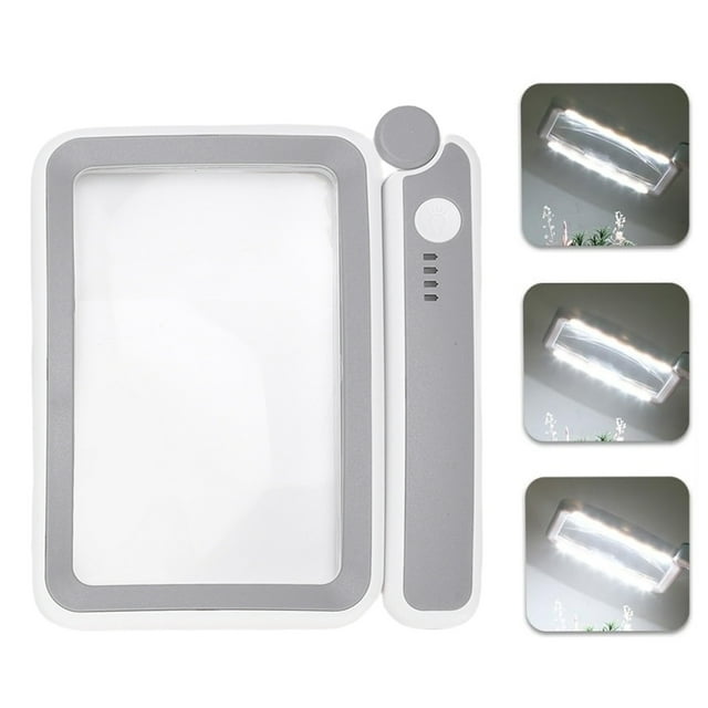 Lupa LED, Lupa Iluminada LED 3.5X Brillo Ajustable Recargable Para Lectura