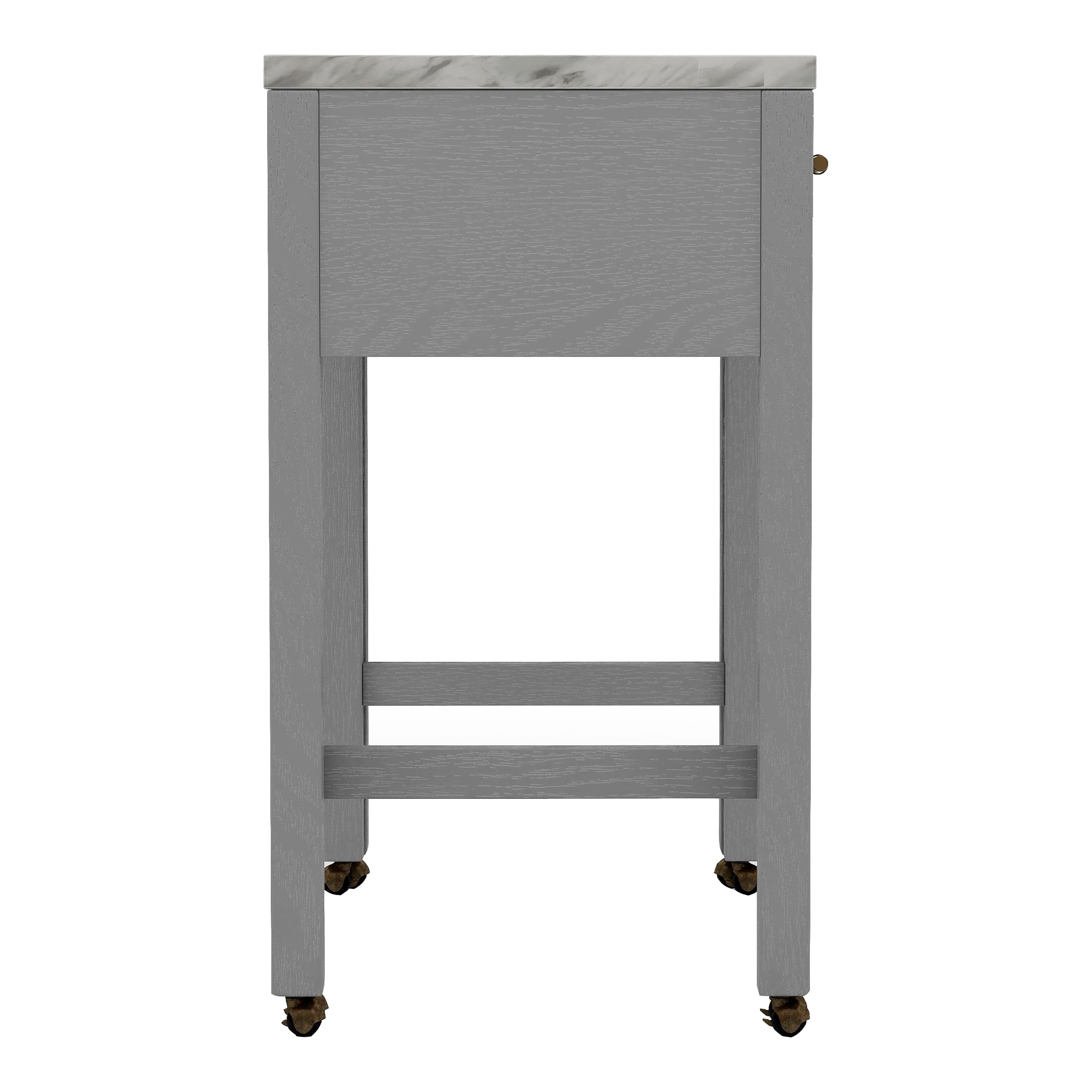 Furniture of America Clara 1-Drawer Wood Light Gray Nested Counter Height Dining Table with Wheels