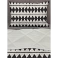 thumbnail image 3 of Chevron Comforter & Sham Bedding Set, Retro Zigzag Pattern with Horizontal Stripes and Rhombus Shapes Grunge Effect, 3 pcs Duvet Set Microfiber Filling Quilt, 5 Sizes, Ivory and Black, by Ambesonne, 3 of 4
