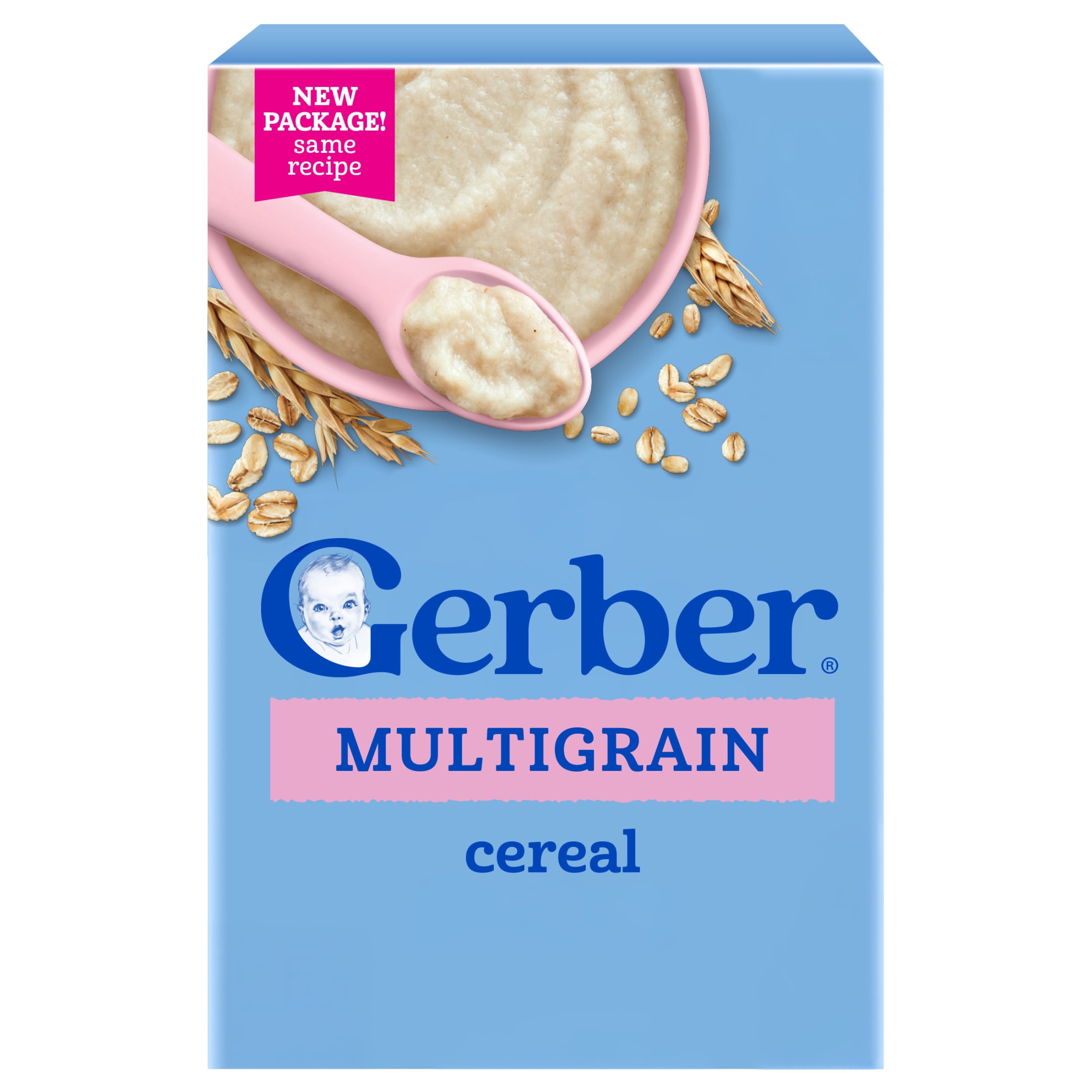 (5 pack) Gerber Baby Cereal, Multigrain Cereal, Baby Breakfast, Stage 2 8 oz