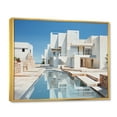 thumbnail image 2 of Designart "Minimalist Passage White Canal Elegance II" Architecture Floater Framed Wall Art Print, 2 of 7