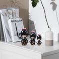 thumbnail image 7 of Jiibva 3Pc Black Kimono Wooden Dolls Decorative Figurine Traditional Asian Geisha Statue for Home Wedding, 7 of 7