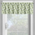 thumbnail image 4 of Ambesonne Retro Valance & Curtain, Abstract Floral Polka Dot, 55"x24", Apple Green Sage Green, 4 of 6