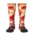 thumbnail image 2 of Picia Women Crew Soft Moisture-wicking Socks Red Sun Flame Fox Pattern Design Cotton Socks, One Size fit All, 2 of 9