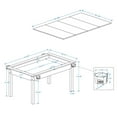thumbnail image 2 of Rectangle Game Table, Board Game Table with Removable Table Top for 4–6 Players, Gaming and Dining Table with Solid Wood Legs, Non-Slip Play Mat, Rotating Cup Holders, Rustic Brown, 2 of 10