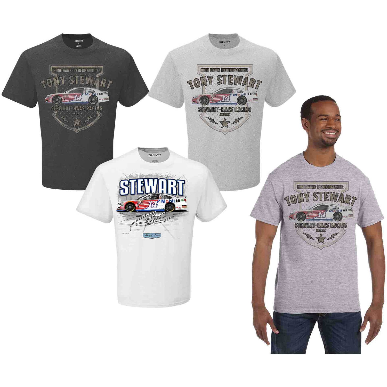 NASCAR Big Men's Tony Stewart 3 Pack Tee Shirts, 2XL