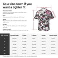 thumbnail image 5 of Lsque Sanrio Pattern Hawaiian Shirt for Men Unisex Summer Beach Casual Short Sleeve Cotton Linen Button Down Shirts-Large, 5 of 6