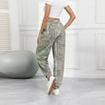 thumbnail image 5 of Womens Camo Sweatpants Drawstring High Waisted Lounge Pants Maple Leaf Print Workout Trousers Wide Leg Active Joggers Pants with Pockets light gray Medium, 5 of 6