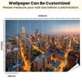thumbnail image 3 of Peel and Stick Wallpaper Waterproof Chicago Illinois aerial cityscape towards Lake Michigan Wall Mural Decor Self Adhesive and Removable 100in x 144in, 3 of 8