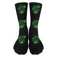 thumbnail image 2 of HNMKIU St Day Kids Socks Printed Novelty Crew Socks For Boys And Girls Holiday Party Daily Casual Sport Black,7-12, 2 of 4