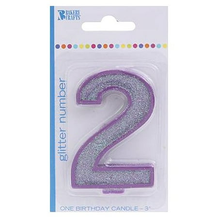 birthday number candle bakery glitter purple crafts