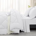 thumbnail image 3 of WISHEAD King Bed in a Bag Comforter Set with 7 Pieces - White All Season Bedding Sets with Comforter, Pillow Shams, Flat Sheet, Fitted Sheet and Pillowcases, 3 of 9