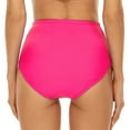 thumbnail image 3 of Hessimy Women's Strappy Bikini Bottom Full Coverage Swim Briefs(Z5-Hot Pink,XXL), 3 of 5