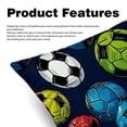 thumbnail image 2 of Football Pillows with Unique Patterns - Set of 2 includes Covers Throw Pillow Inserts and Covers - Available in 16x16, 18x18, and 20x20 Inches for Home Decor and Gifts for Every Occasion, 2 of 6