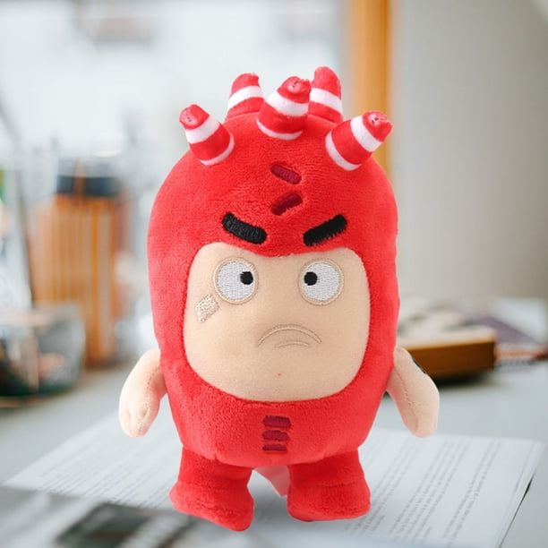 Oddbods juguetes de peluche de 18 cm mini figuritas para ninos y ninas rojo