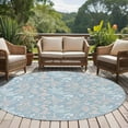 thumbnail image 4 of Round Rug 5Ft Washable Non-Slip, Gray Blue Dandelion Circle Area Rugs for Living Room Bedroom, Spring Flowers Modern Minimalist Indoor Floor Mats Carpet Runner for Home Decor Aesthetic, 4 of 8