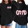 thumbnail image 2 of FYDUU Graphic Hoodies for Girls Bow Print Hooded Sweatshirts Casual Long Sleeve Pullover Tops Fall Cute Trendy Comfy Clothes 4-5 Years, 2 of 6