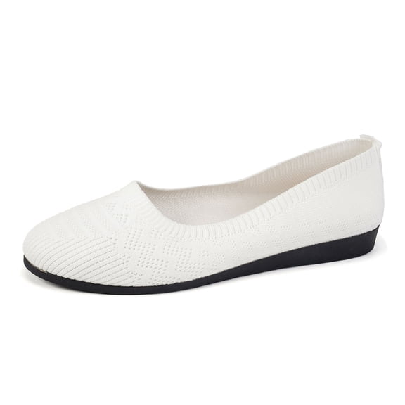 Women Casual Shoes Knitted Trainers Ballet Shoes Flat Footwear Non Slip Breathable Style For Women Everyday Casual Wear ,Us Size:8.5