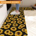 thumbnail image 6 of Farmhouse Sunflower Kitchen Rugs and Mats Set of 2, Black Sunflowers Kitchen Rug Non-Slip Washable Floor Mat for Home Kitchen Decor - 17x29 and 17x47 Inch, 6 of 6