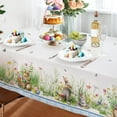 thumbnail image 6 of Easter Oval Tablecloth Easter Table Cloth Bunny Floral Easter Eggs Oval Tablecloths Stain-Resistant Wrinkle Free Polyester Fabric Table Cover for Easter Decoration 60x120 Inch, 6 of 6