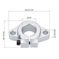 thumbnail image 2 of Bloques de guía de riel de deslizamiento lineal de montaje en brida de soporte de eje de 20 mm SHF20 para impresora 3D CNC 2Pcs, 2 of 2
