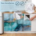 thumbnail image 5 of Marble Teal Cabinet Curtain 32"Wx55"L,Dustproof Pantry Door Curtain with Self Adhesive Tape,Modern Ink Painting Abstract Golden Art Tall Storage Cover Privacy Drape for Bathroom Kitchen Laundry Room, 5 of 9