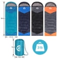 thumbnail image 2 of Saco de dormir SWTMERRY 3 Seasons impermeable para acampar, azul, 2 of 7