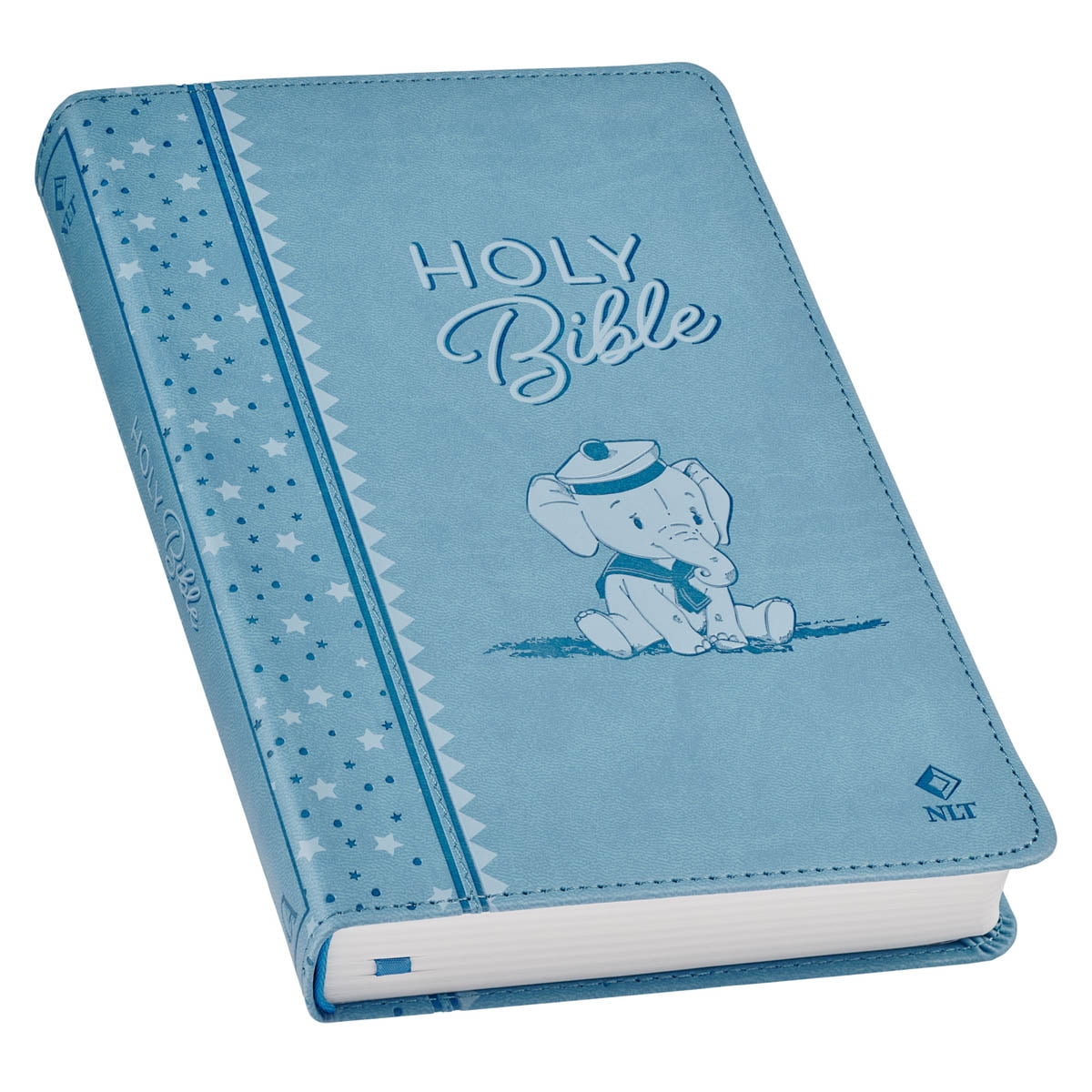Bible NLT Infant (Faux Leather, Blue), (Hardcover)