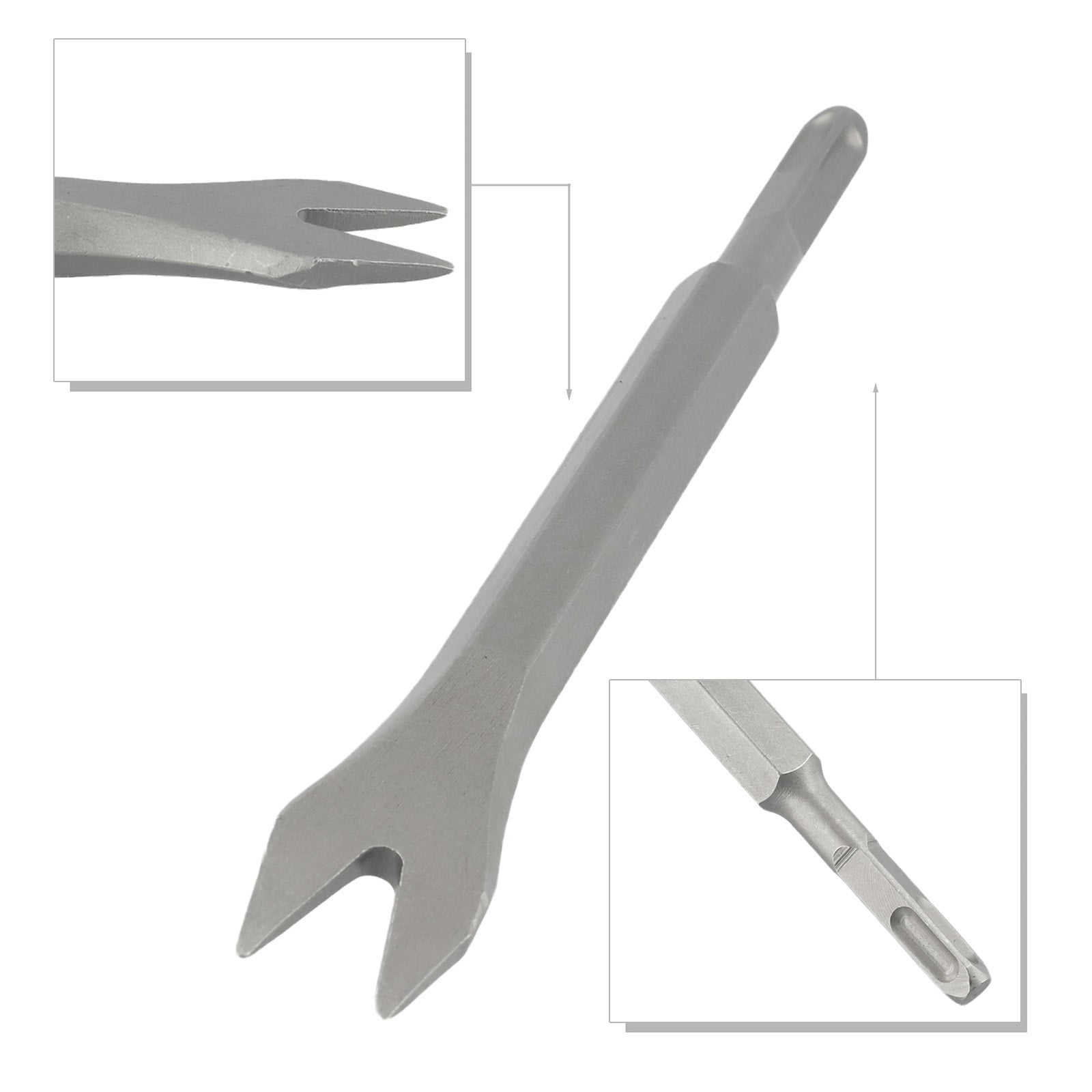 Electric Hammer Chisel Suqare Shank Drill Bit Point Groove For Concrete Wall Smile Home