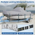 thumbnail image 6 of Center Console Boat Cover, 900D Heavy Duty  22-24 FT with Motor Cover and Metal Windproof Adjustable Buckle, Gray, 6 of 7