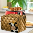 thumbnail image 3 of TSOVTHRID Cartoon Leather Cow Sunflower Print 2 Slice Toaster Covers Anti-Sputtering Toaster Dust Cover, Waterproof Small Washable Kitchen Appliance Protector, 3 of 8