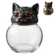 thumbnail image 5 of Handcrafted Gothic Cat Apothecary Spice Jars, Vintage Glass Storage Containers with Red-Eyed Cat Lids, Decorative Herb & Tea Jars with Ornate Tray, 5 of 5