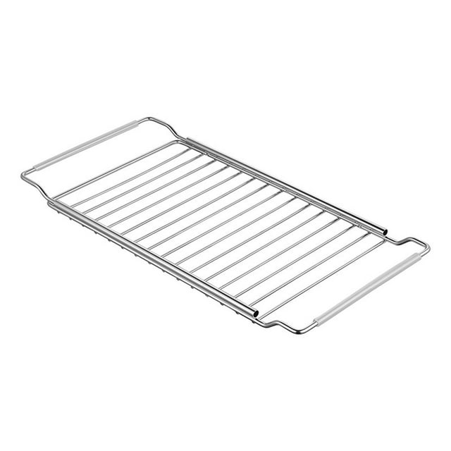 Abbracc Sink Drain Rack Adjustable Heavy Duty Multipurpose Telescopic Save Space Utensil Large