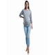 thumbnail image 3 of Playera Maternidad Algodón Manga 3/4 Cómoda Ropa Embarazo Blusa Básica Mujer Casual Color Gris, 3 of 4