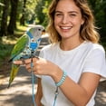 thumbnail image 4 of Adjustable Parrot Bird Harness & 6.6ft Leash Set Soft Breathable Cloth Outdoor Walking Training Gear for Pet Birds Escape‑Proof Lightweight Bird Walking Accessory, 4 of 5