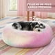 thumbnail image 2 of Cama Redonda de Piel Sintética Suave para Perros y Gatos de Tamaño Pequeño y Mediano con Cubierta Extraíble (Arcoiris, 90cm), 2 of 7