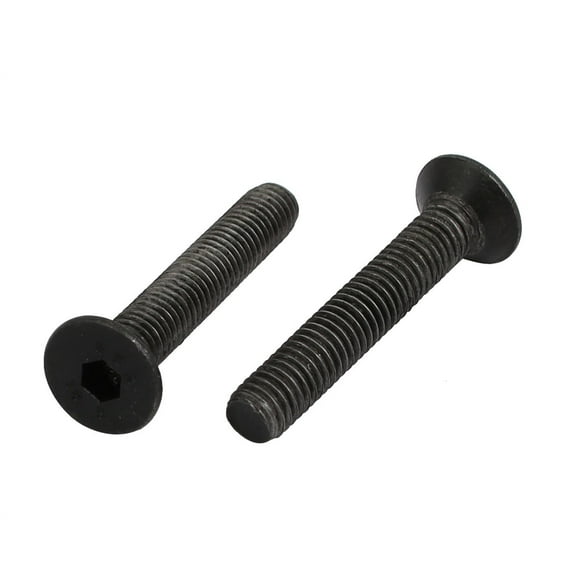 Unique Bargains 2pcs M5x30mm Flat Countersunk Head Hex Socket Left Hand Thread Bolt DIN7991
