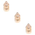 thumbnail image 1 of Guardoinrt Electroplated Metal Birdcage Shape Tea Light B- Candle Holder Rose Gold Type E 3Set, 1 of 6