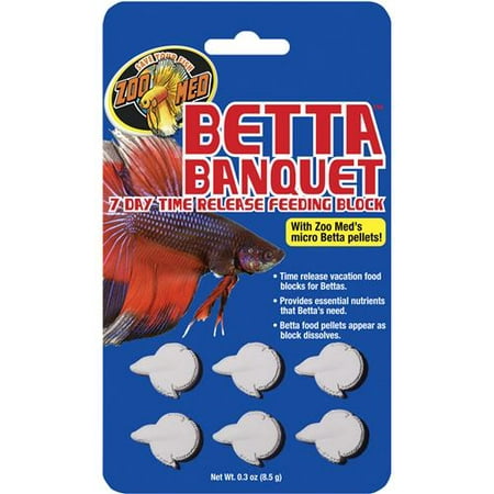 BETTA BANQUET FEEDING BLOCK 7 DAY TIME RELEASE (Best Food To Feed Betta Fish)