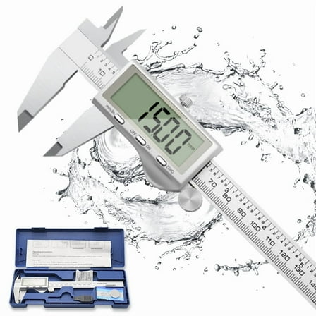 DITRON Digital Caliper 150mm/6" Large LCD Screen Electronic Digital Caliper Stainless Steel Metal Digital Vernier Caliper