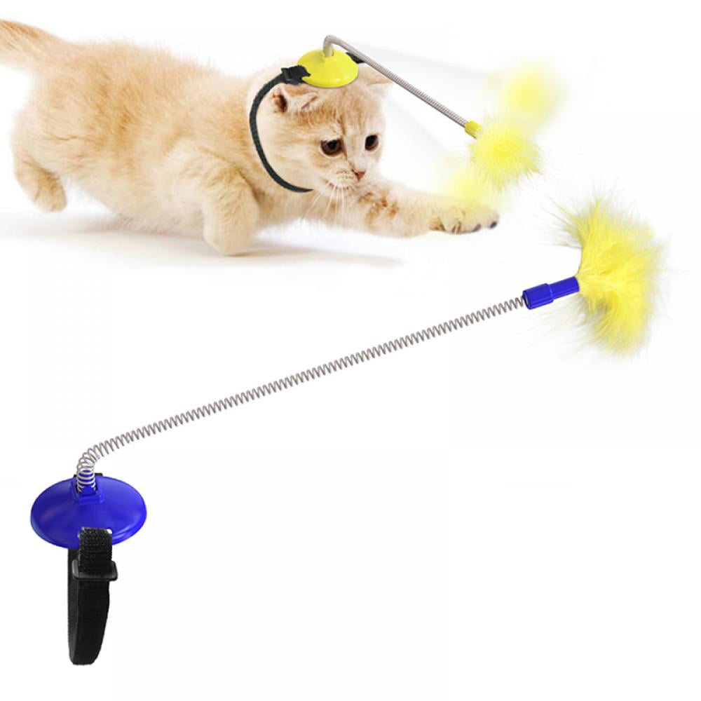 New Arrival Funny Pet Cat Toys Elastic Feather Mouse Kitten Playing Toys 