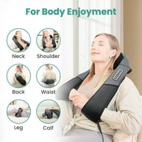 Nekteck Shiatsu Neck Massager with Heat, Electric Deep Tissue 3D Kneading Massage Pillow