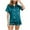 Blue, variant on SwiftWear Silk Satin Pajamas Set for Women 2 Piece Soft Pjs Shorts Button up Shirt Summer Sleepwear Womens Silky Loungewear Sets S-XXL