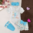 thumbnail image 2 of newwalpole Baby Girl Clothes 1st Birthday Girl Outfit Romper Tutu Skirt Set 3 6 12 18 Months Half Birthday Girl Outfit, 2 of 3
