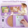 thumbnail image 3 of Laijoy Kids Table and Chair Set, Children Study Table with Chair for Arts, Crafts, Homework, Home School Student Writing Desk w/ Hutch, 3 of 8