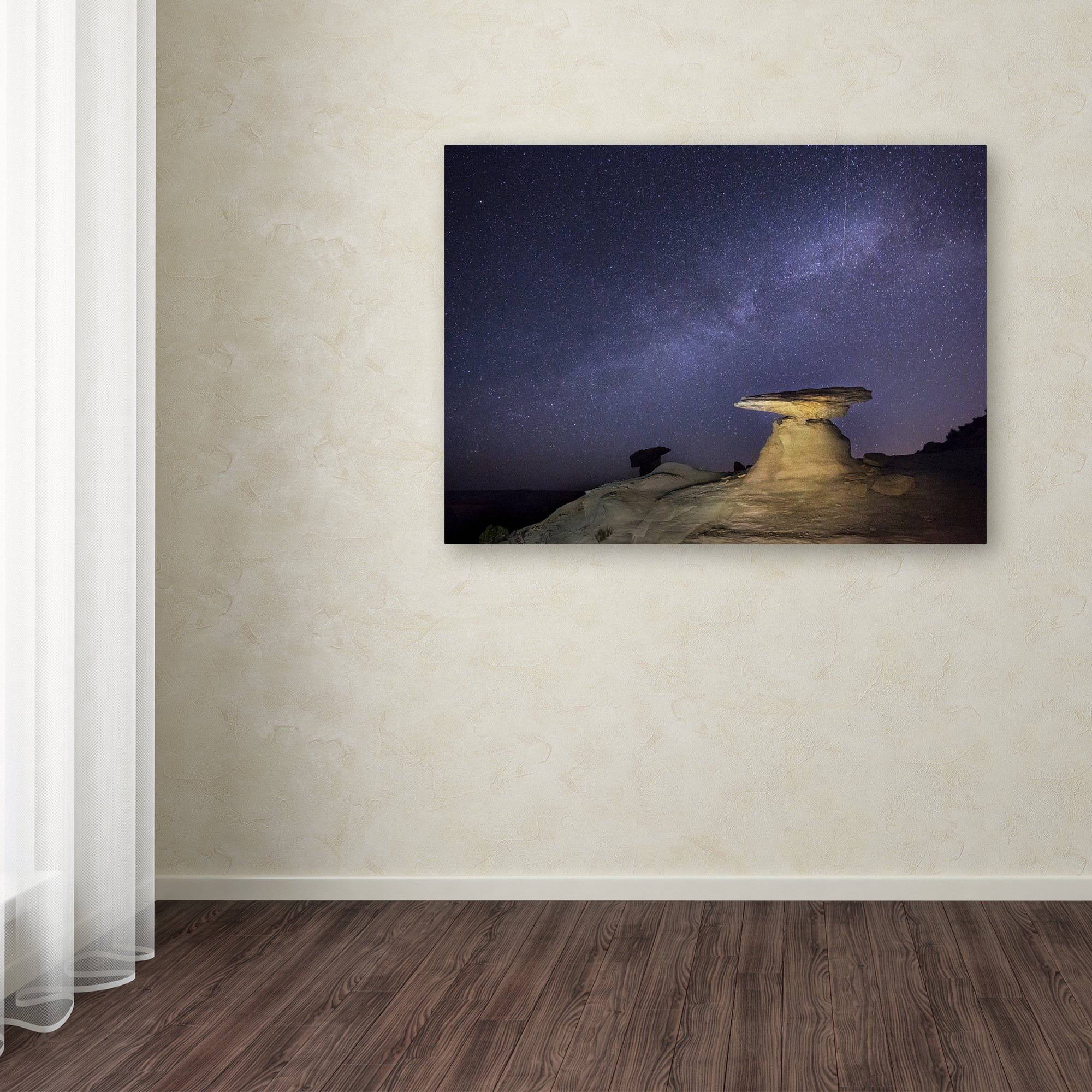 Trademark Fine Art "Starry Night in Arizona III" Canvas Art by Moises Levy