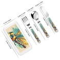 thumbnail image 2 of Gaeub Cartoon Dragonfly Art Print 3-Piece Children Knife Spoon Fork Set,Stainless Steel Child Flatware Set,Kids Utensils Set with Case for Lunch Box (Fork Spoon Knife Combo), 2 of 8