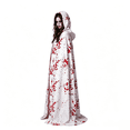 thumbnail image 2 of AoDai Halloween blood-stained hooded long coat - Children's adult coat - Cosplay costume for party attire, 2 of 6