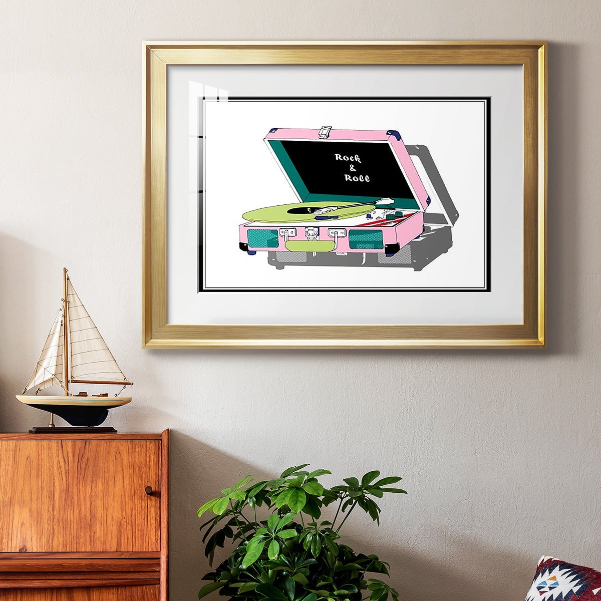 Record Shop I Premium Framed Print - Ready to Hang