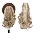 thumbnail image 6 of Benehair Clip In Ponytail Hair Extensions Fashion Claw on Long Cute Wavy Hair Piece 12" Claw Curly Sandy Blonde & Bleach Blonde, 6 of 11